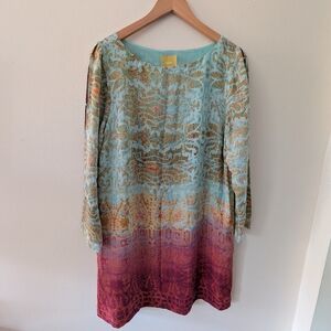 Anthropologie Multicolor Long Sleeve Dress
